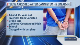 Teens arrested after breaking into CanisteoGreenwood High School [upl. by Revart963]