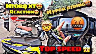 Tvs Ntorq xt 125 ride😍 kya power hai isme 🥵 Ntorq xt hyper riding  Ntorq xt top speed test😱 [upl. by Tore362]