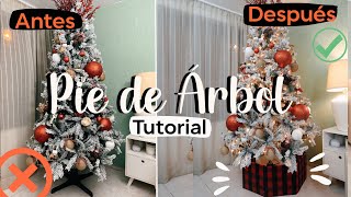 ✅TUTORIAL Pie de ÁRBOL CON CARTON Pino de Navidad 🎄😍 [upl. by Bronk11]