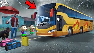 Shinchan Franklin amp Pinchan Plan A Luxury Bus Trip In Los Santos In Gta 5 [upl. by Nellak]