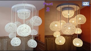 Make a Home Made Wrapped Balloon Lamp Part 2 Easy Home Made Lamp by Crazy Art 4 U [upl. by Ennaear975]