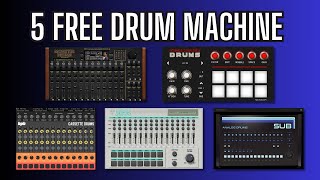 5 Pretty Solid FREE DRUM Machine [upl. by Eyeleen]