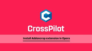 Install Addoncrop extension in Opera [upl. by Saire]