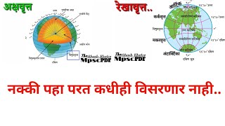 Latitude and longitude रेखावृत्त आणि अक्षवृत्त NCERT मराठीAkash Khetre [upl. by Hyacinthia570]