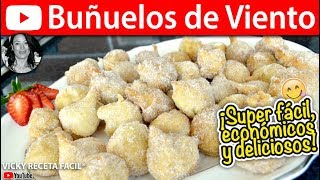 Cómo hacer BUÑUELOS DE VIENTO  Vicky Receta Facil [upl. by Yaker]