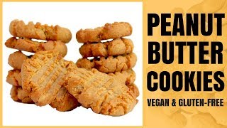 3 Ingredient Vegan Peanut Butter Cookies  Gluten Free [upl. by Belcher]