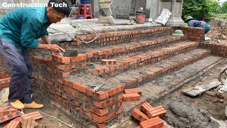 Master Craftsman Builds Exterior Level Brick And Granite For Amazing New Home [upl. by Toomin684]