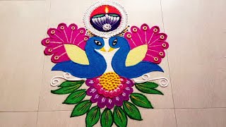 Attractive Diwali Festival Rangoli DesignLaxmipoojanrangoli Gojiri Rangoli Art [upl. by Waxman707]