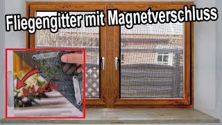 Fliegengitter ohne bohren mit Magnet Montage anbringen BKSAI Fenster Magnetverschluss insektenschutz [upl. by Aenat967]