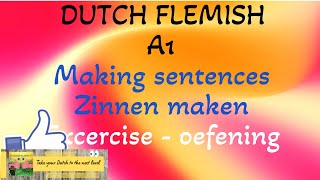 Making sentences  zinnen maken A1 [upl. by Trevorr]