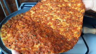 ❗️EVDE ÇITIR ÇITIR LAHMACUN NASIL YAPILIR 💯 İSTER TAVADA İSTER FIRINDA YAP👌😋 [upl. by Feer]