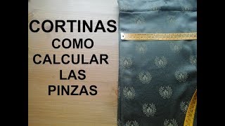 CORTINAS COMO CALCULAR PINZAS [upl. by Claman]