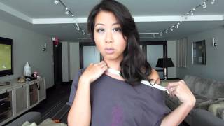 How to Cut the Perfect OfftheShoulder TShirt [upl. by Kimberli108]