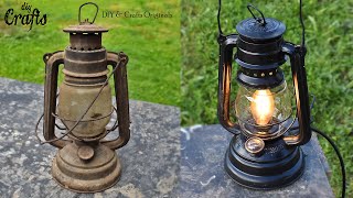 DIY Electric Lamp From A Kerosene Lamp [upl. by Nonnahsed]