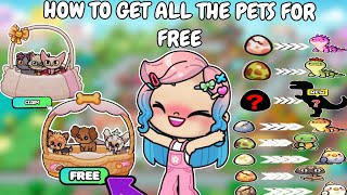 WHERE TO FIND ALL THE PET MADE FROM EGGS  i adopted all the pets in avatar world [upl. by Icaj]