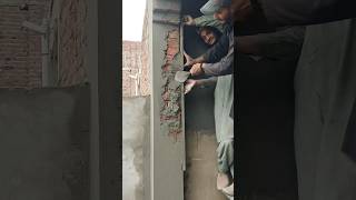 Pillar Plaster ✅ plaster construction rajmistri civilwork new shorts viralvideo satisfying [upl. by Meda961]