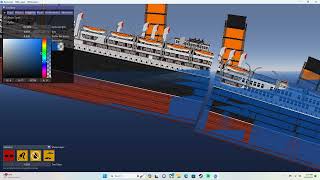 sinking of aquitania sinking simulator [upl. by Nirroc]