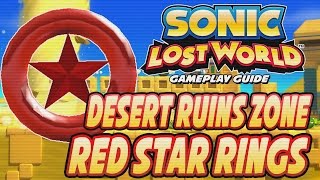 Sonic Lost World Wii U  Desert Ruins Zone Red Ring Locations Guide [upl. by Amabel496]