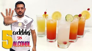 LOS 5 COCTELES SIN ALCOHOL que NUNCA deben de FALTAR en tus REUNIONES [upl. by Ecinahc]