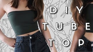 How to make a tube crop topeasy cutting and sewing tutorial [upl. by Aisined]