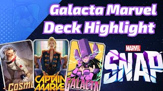 I won 80 of my games with this Galacta Captain Marvel Deck  Marvel SNAP Deck Highlight [upl. by Yelahc]