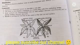 asterias starfish classification habitat and comments zoology practical bsccomments on asterias [upl. by Bogey]