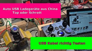 Auto 12v Ladegeräte USB c PD QC3 aus China Top oder Flopp USB C Kabel richtig testen [upl. by Tallbot]