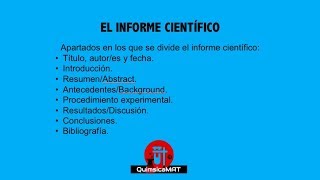 El informe científico apartados y ejemplo [upl. by Archy]