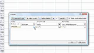 Excel 2007  Daten sortieren [upl. by Micco42]
