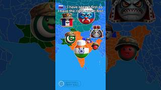 Part 2  Russia France Pakistan India Vs Ocean King Attack🥺 countryballs countries shortsvideo [upl. by Ellehcyt]