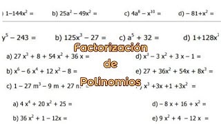 Factorización de Polinomios [upl. by Leasim]