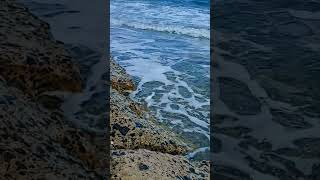 foamy waves crashing on the rocks  relaxing sounds relaxing nature sea waves [upl. by Greta]