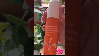 Reviewing the Derma Co 1 Hyaluronic acid Sunscreen ☀️Spray 🧴shorts sunscreen spf50 skincare [upl. by Starla]