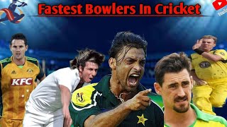 Top 5 Fastest Bowlers In The World Cricket History Top 5 Bowlers Who Can Deliver Thunderbolt Stuff [upl. by Secnarfyram503]