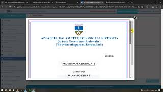 How to Request Generate and Download quotPROVISIONAL amp CONSOLIDATEDquot Certificates in KTU Portal  CASA [upl. by Atnomed64]