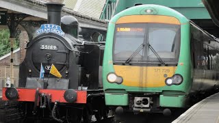 Caledonian Railway No 419 BR Black 55189 Departs Eridge For Tunbridge Wells West  31824 [upl. by Modnar136]