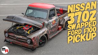 NISSAN 370Z SWAPPED FORD F100 RACE TRUCK  TRUE MEANING OF BUILT NOT BOUGHT [upl. by Cran862]