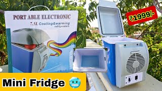 Portable Mini Fridge Unboxing and Review  Cheapest Refrigerator  Peltier Module Cooling Fridge [upl. by Yort]