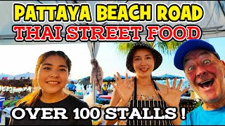 Thai Street Food Beach Road Pattaya Thailand 30th December 2023 [upl. by Willy]