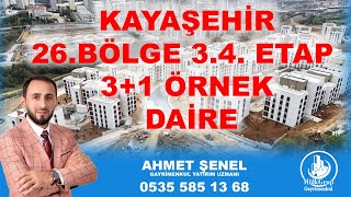 KAYAŞEHİR TOKİ 26BÖLGE 3  4 31 ÖRNEK DAİRE VİDEOSU toki kayaşehir satılık [upl. by Cooe]