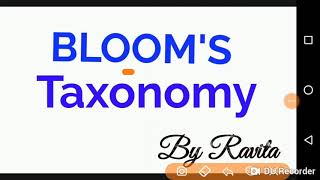 Blooms Taxonomy for Ctet Dsssb UPTET and other tets cognitive domain affective domainconative [upl. by Suryc]