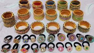 return gifts thread bangles and rubber bands new collection రిటర్న్ గిఫ్ట్స్ కలెక్షన్ 👌👌👌 [upl. by Alidis]