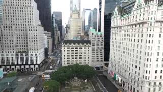 NYC Grand Army Plaza  drone aerial fly over Manhattan New York City [upl. by Laux]