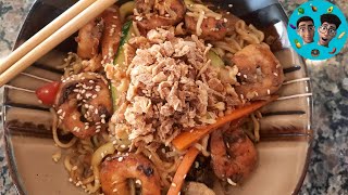 Shrimp ChowMein CHINESE  Tasty Twins 😏😱😋 [upl. by Hoeve543]