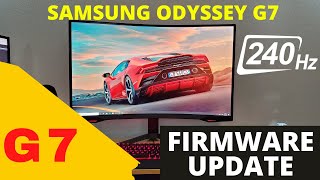 How to update firmware Samsung Odyssey G7 Gaming Monitor  Samsung Pranked Me [upl. by Salena862]