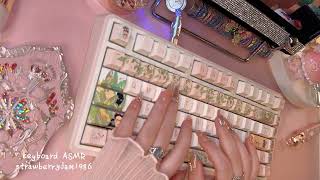 1H Relax With Me Keyboard Typing ASMR （no speaking）Pink Varmilo Mechanical Thock Keyboard [upl. by Ihcehcu164]