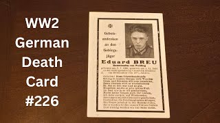 WW2 German Death Card 226 [upl. by Llerehs]