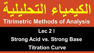 Titrimetric Methods of Analysis ǀ Lec 2 ǀ Strong Acid vs Strong Base Titration Curve [upl. by Blus]