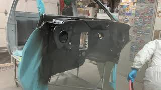 1987 Chevy S10 The quotDukequot Part 54 Urethane Surfacer and the First new paint on the cab [upl. by Naryk]