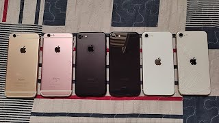 iPhone 6 Vs 6s Vs 7 Vs 8 Vs SE 2020 Vs SE 2022  Apple 47 Inch Lineup complete Collection [upl. by Cavallaro]